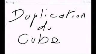 Duplication du cube