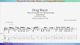 Drag Racer (Theme From BBC TV's World Snooker) Arr For Electric Guitar with TABs