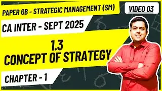 CA Inter I Sept 2025 Exam I 6B:SM I Ch1-Intro to SM I 1.3 Concept of Strategy I Shreenidhi Borikar