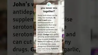 What herbs should you never mix together?
