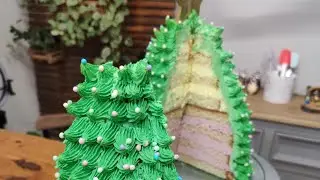 BOLO ESCULPIDO EM FORMA DE &Aacute;RVORE DA NATAL | DECORA&Ccedil;&Atilde;O DE NATAL 2021