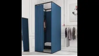 Square portable mobile fitting room