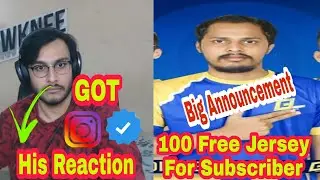Rawnee Live Reaction On Instagram Bluetick | Kronten Gaming 100 Free Jersy,GodL Sponcer Announcement