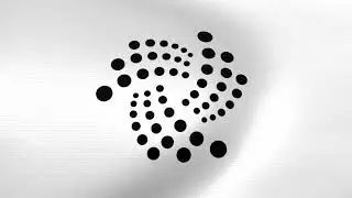 Flag of IOTA (MIOTA) logo waving in the wind - Crypto Flag logo animation