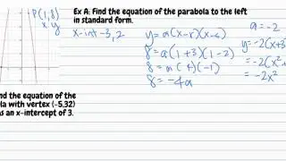 Finding the equation of a parabola