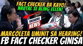 BREAKING! MARCOLETA DINUROG SI ELLEN TORDESILLAS! FB FACT CHECKER GINISA SA SENATE HEARING.