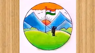 desh bhakti drawing | independence day drawing steps easy