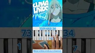 CLIMA LINDO(slowed) Easy Piano Tutorial #piano #shorts #pianotutorial #viralshorts
