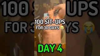 Doing 100 Sit-Ups a Day For 30 Days&hellip; Day 4 | My Best Day 😳 #gym #youtubeviral #youtuber #fitness