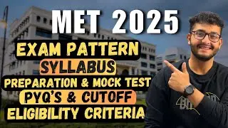 Manipal Entrance Test 2025🔥: Preparation Strategy - 160+ Score🔥| Syllabus | Cutoff | Mock Test🔥