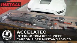 2015-2023 Mustang Fastback Install | ACCELATEC Carbon Fiber Interior Trim Kit