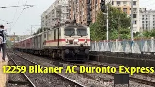 12259 Bikaner AC Duronto Express.Sealdah to Bikaner ac Duranto express train speed. #durontoexpress 