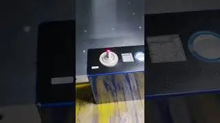 Online welding of large single battery studs.#lithiumbatteryfactory #batteryfactory