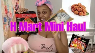 H MART MINI HAUL AND MUKBANG FT. KOREAN FRIED CHICKEN