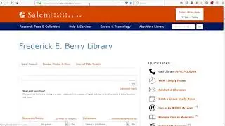SSU Library Webpage