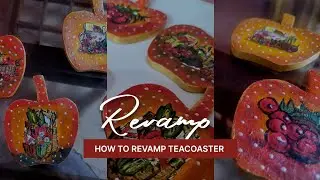 😯REVAMP TEA COASTERS| 🌼RECYCLE TEA COASTERS#viral #handmade #viralvideo #kitchen#diy #millonviews