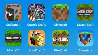 Craftsman, Cosmic Crafts, Minecraft, Mason Craft, Mixcraft, GrindCraft 2, PixelCraft, AdventureCraft