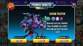Monster Legends | Baron Traitor | Level 1 to 100 | Premiere Monster