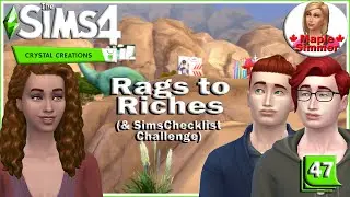 Twins? Pt 47: Crystal Creations Rags to Riches & Sims Checklist Challenge (Sims 4)