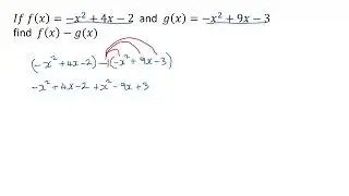 How to Subtract Two Polynomials