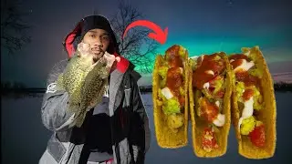 ICE fishing CATCH & COOK: Black Crappie TACOS!