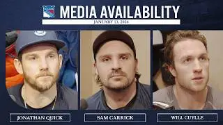 NYR Practice: Jonathan Quick, Sam Carrick and Will Cuylle Media Availability | Jan. 13, 2025