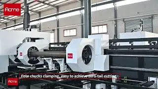 ACME 4 chuck &plusmn;45&deg; bevel cut tube laser cutting machine CNC pipe laser cutter tube profile laser