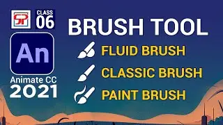 Adobe Animate CC 2021: Brush Tool | Flash Tutorial | 2D animation Tutorial in Hindi