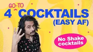 4 Easy No-Shaker Cocktails I Always Make at Home 🍹 | Lazy Home Mixology Guide