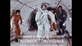 Apollo 11 training - Astronaut walk to a console in plane low weightlessness
