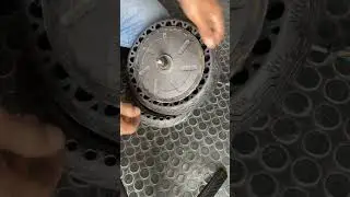 How to put solid tire on Ninebot Max G30 #escooter #ninebot #scootertricks #portablescooter