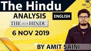 Английский 06 ноября 2019 г. &mdash; The Hindu, редакционная статья, анализ [UPSC/SSC/IBPS] Текущие события