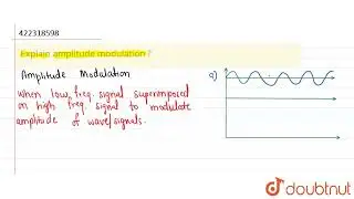 Explain amplitude modulation ? | CLASS 12 | PRINCIPLES OF COMMUNICATION | PHYSICS | Doubtnut