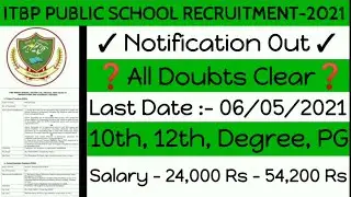 ITBP RECRUITMENT 2021 | Complete Detailed Job Notification | All Doubts clear