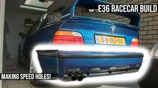 CUTTING SPEED HOLES in the bumper! (FULL E36 RACECAR Build series) (Part 17)
