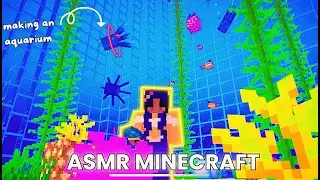 🐟 Cozy Whisper ASMR 🫧 Minecraft Aquarium Build for Sleep 😴 | Cozy Keyboard and Mouse Sounds 🌸