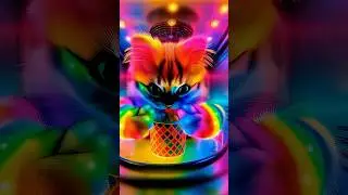Comedy Animation: Cat Glows Rainbow In Surreal Ice Cream Machine&hellip; ✨🍦 #cat #fantasycomedy