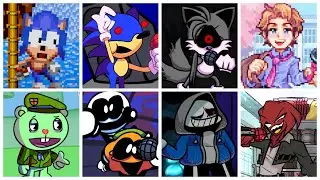 For Hire, but Every Turn a Different Cover is Used 🎶 FNF VS Dorkly Sonic