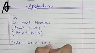 Write An Application To Bank Manager For New ATM Card | Application Writing | AZ Education