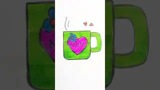 Cute MOM cup drawing #shorts #amaira