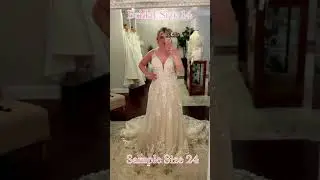 👰🏼&zwj;♀️ Same Wedding Dress, Different Sizes #sizeinclusive #weddingdressshopping #plussizebride