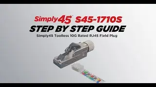 Simply45 10G Rated RJ45 Toolless Slim Design Shielded Field Plug (S45-1710S)