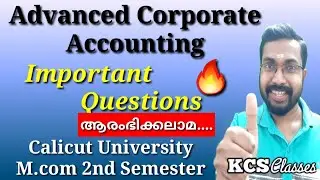 Advanced Corporate Accounting|Important Questions|Calicut University M.com 2nd Semester