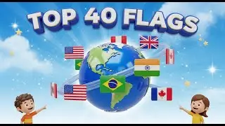 Top 40 Countries with Flag 🚩 | You know 40 Flags? | Country Flag