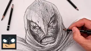 How To Draw Zombie Moon Knight | Marvel Sketch Tutorial