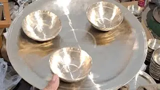 100%Pure Kansa special Plate with small Bowl// fully handmade//Order now 91015 57034 (WhatsApp)