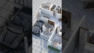 3d house plan 2 bedroom home 🏠 kerala #haneedanugrahas #3dhouseplan