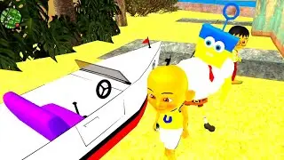 Upin ipin bertemu Spongebob Squarepants 😱 Dunia Oyya