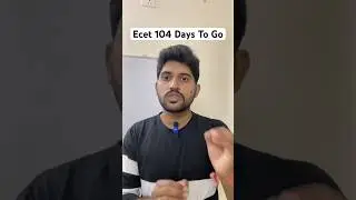 104 Days to go for Ecet 2026 #apecet #ecetexam