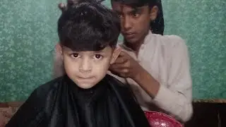 Beautiful boy haircutting professional video 